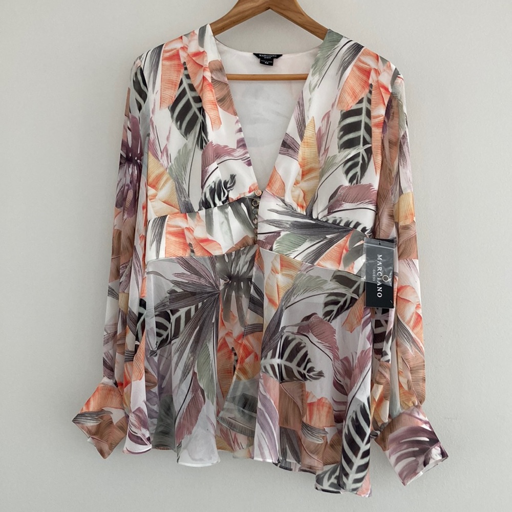 NWT Marciano Guess Desert Palm Top- Size Large